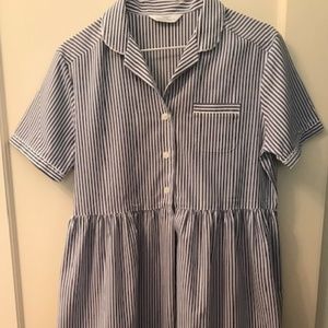 Marks & Spencer Blue Stripe School Girl Dress